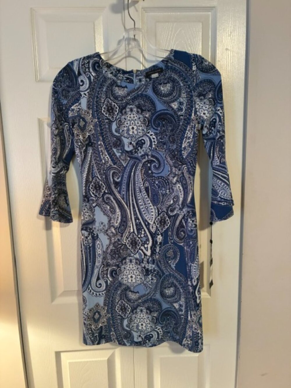 NWT Size 2 Tommy Hilfiger Blue Paisley Bell Sleeve Dress Tunic